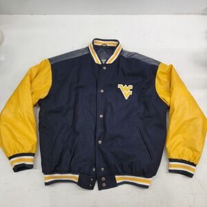 Vintage West Virginia Mountaineers Varsity Lettermans Jacket Steve & Barrys Sz L